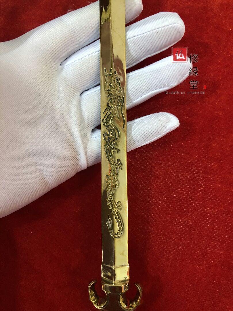 真言宗法具 法器 明王剣 金剛剣 法事 真鍮製 32cm